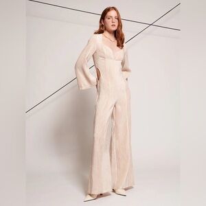 Ghospell Etta Cream Jumpsuit - Medium